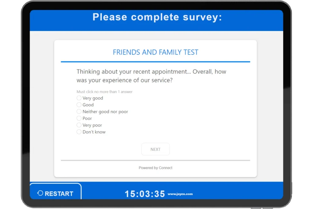 Terminal screen example